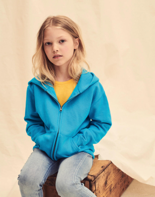 Sweatshirt Fruit of the Loom Kids Classic Hooded Sweat Jacket 29901 | Swedishmerch